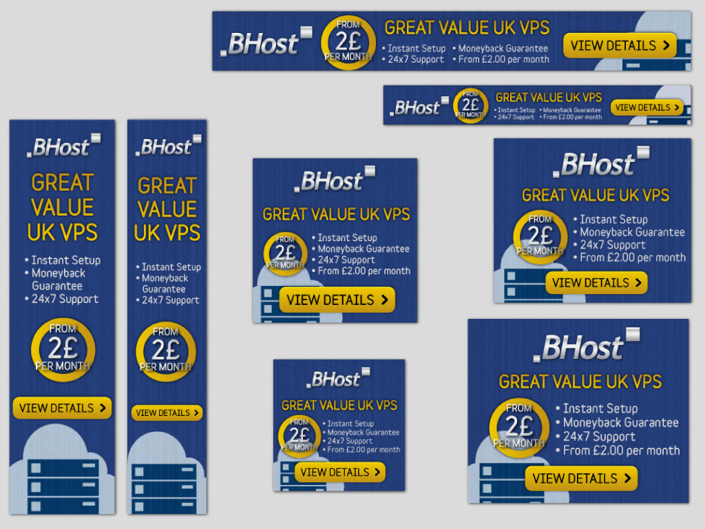 Diseño De Banner Publicitario por Push para BHost Limited | Diseño #1134446