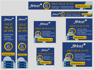 Diseño De Banner Publicitario por Push para BHost Limited | Diseño: #1134446