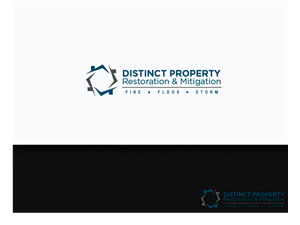 Distinct Property Restoration & Mitigation- Fire, Flood, Storm | Logo Design by jaime.sp
