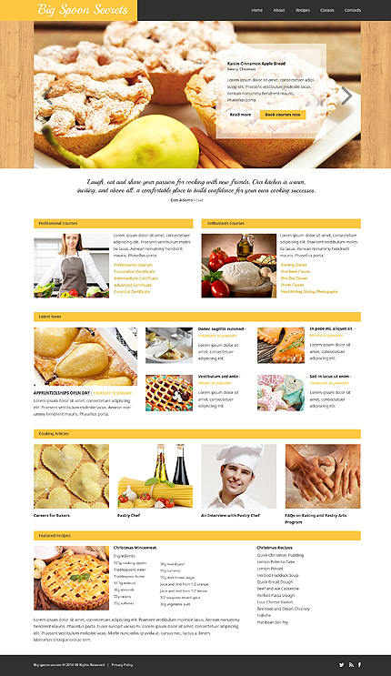 Web Design by websumster for The Laughing Chef Cooking School Retreat | Design #4022272