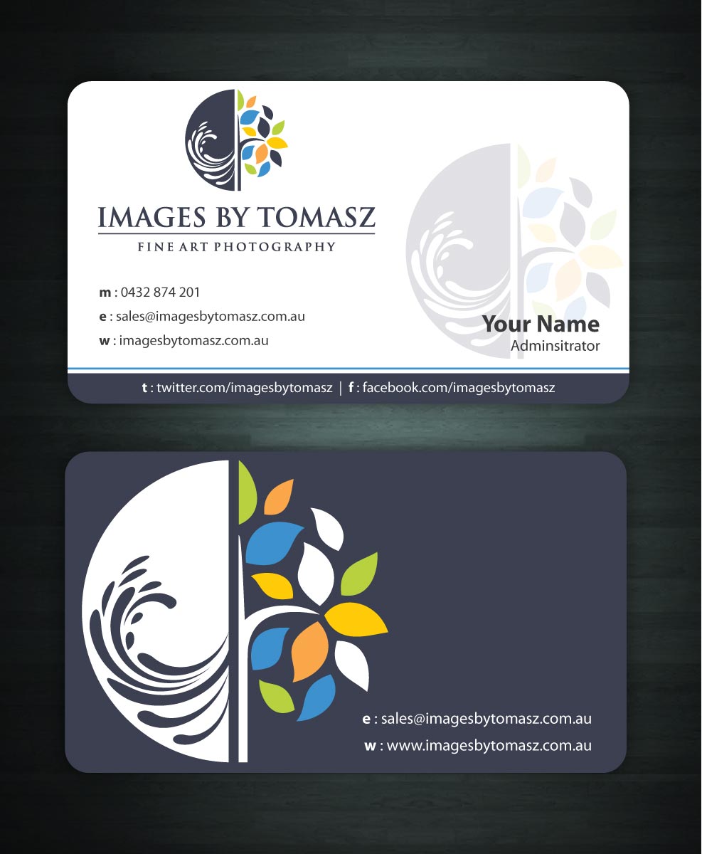 Business Card Design by Sbss for Images By Tomasz | Design #1104837