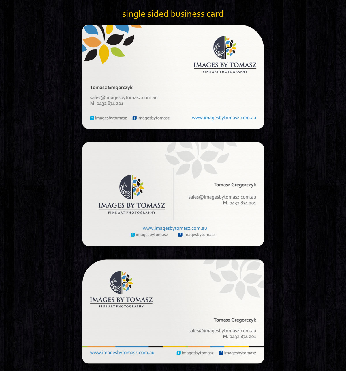 Business Card Design by Web Skippers for Images By Tomasz | Design #1108315