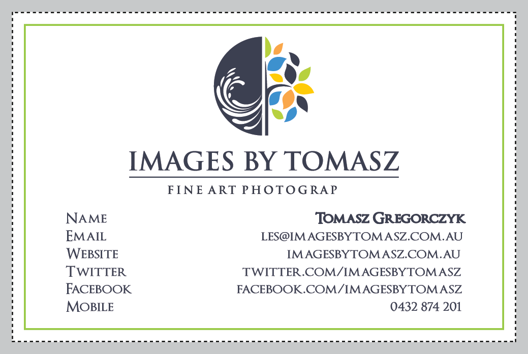 Business Card Design by Alexandra Ribet for Images By Tomasz | Design #1105597