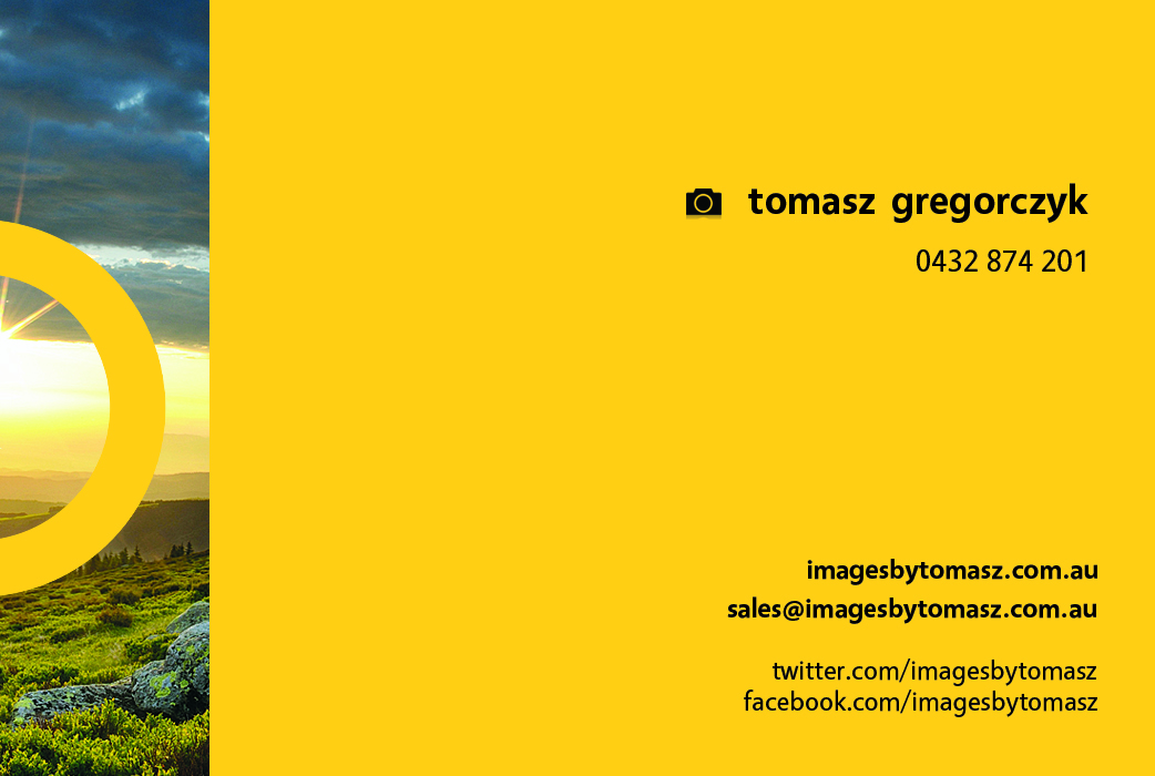 Diseño de Tarjeta de Presentación por Cristian Tomescu para Images By Tomasz | Diseño #1126569