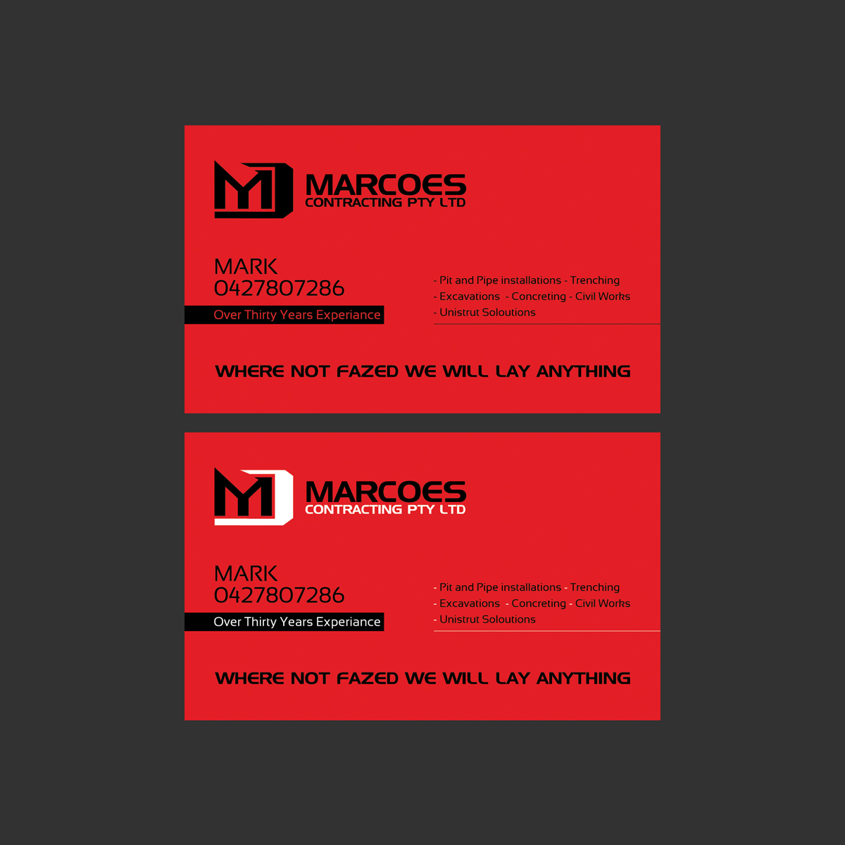 Business Card Design by diRtY.EMM for this project | Design #4066081