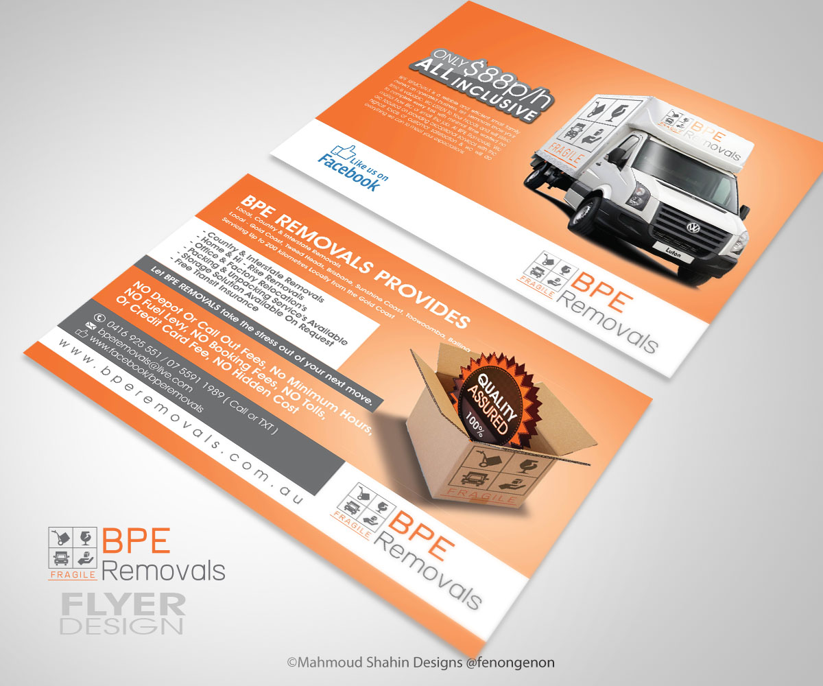 Flyer Design by Mahmoud Shahin for BPE Removals | Design #4033640