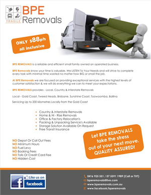 Flyer Design by IneseRo for BPE Removals | Design: #4026152