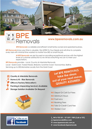 Flyer Design by IneseRo for BPE Removals | Design: #4033546