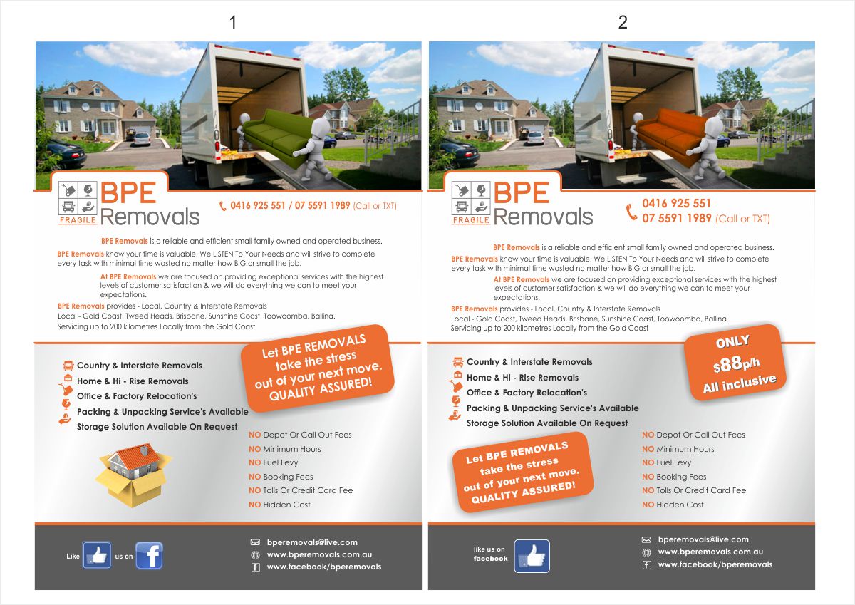Flyer Design by IneseRo for BPE Removals | Design #4039821
