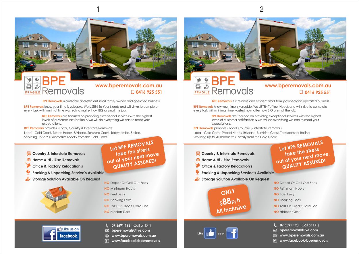 Flyer Design by IneseRo for BPE Removals | Design #4042899