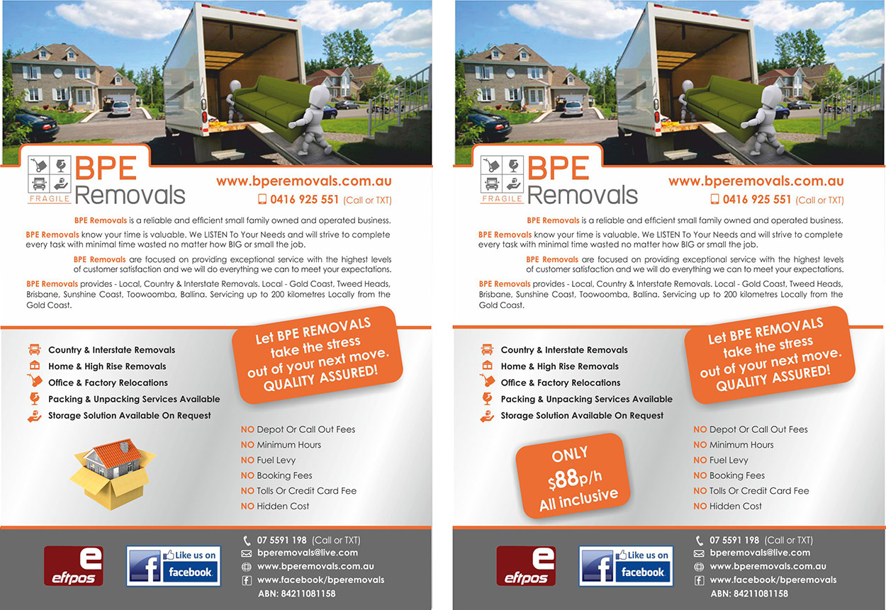 Flyer Design by IneseRo for BPE Removals | Design #4048037