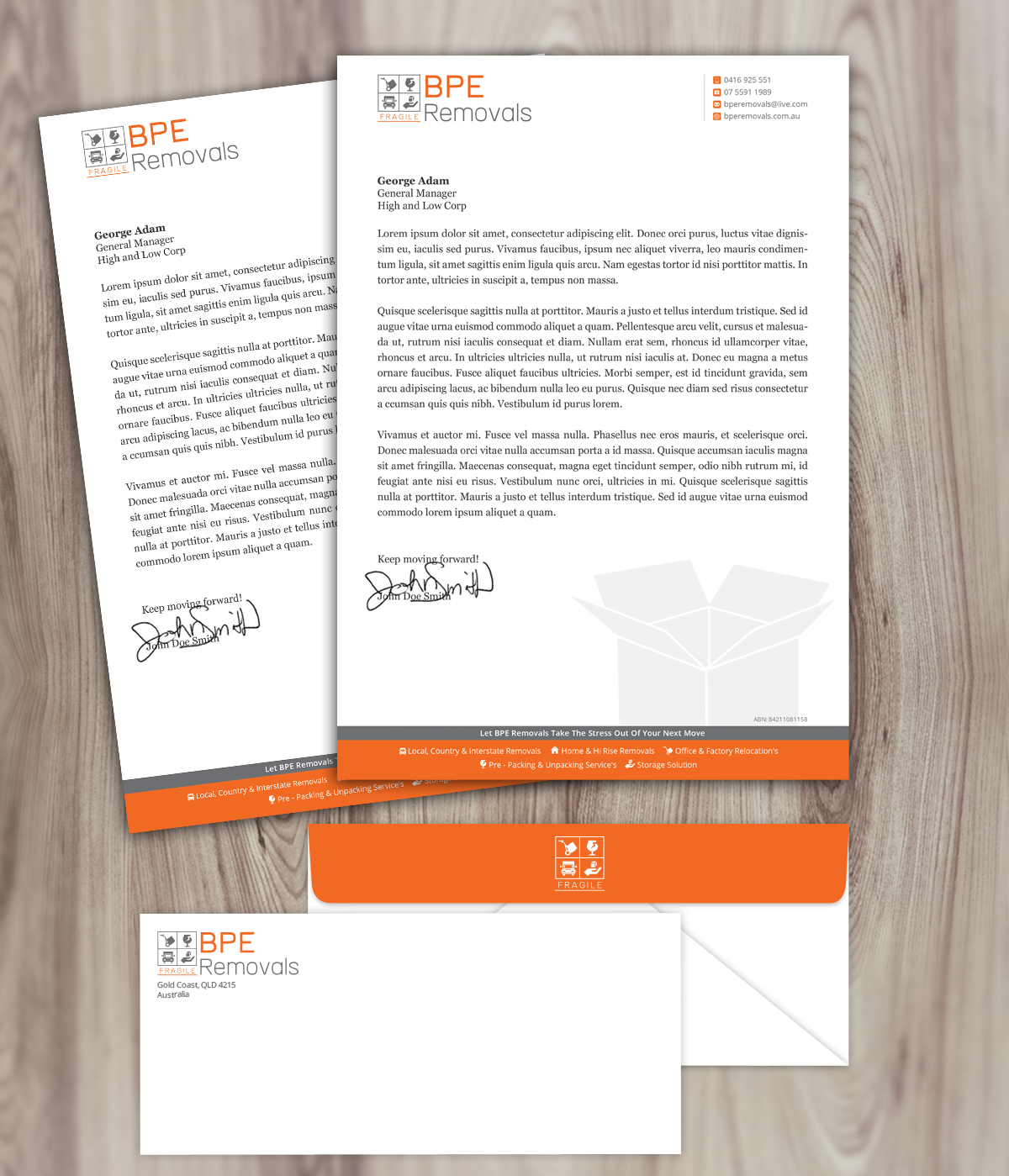 Letterhead Design by Nelsur for BPE Removals | Design #4027013