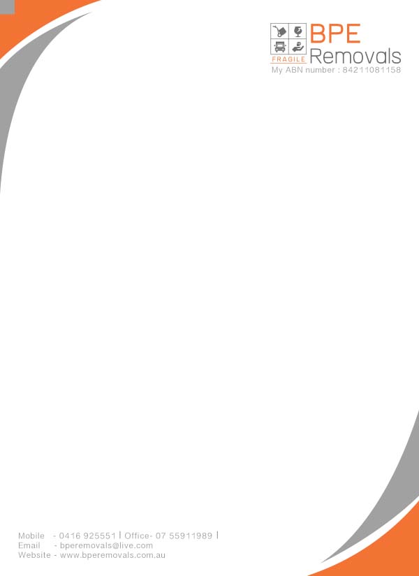 Letterhead Design by norvz_penxilhaus for BPE Removals | Design #4021746