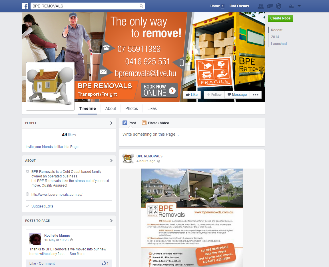 Facebook Design by GeorgeFlashHTML5 for BPE Removals | Design #4041330