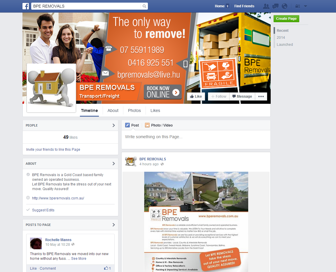 Design Facebook par GeorgeFlashHTML5 pour BPE Removals | Design #4041332