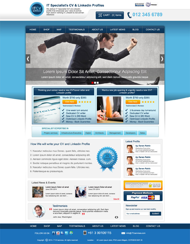 Wordpress Design by DesignXyz for ITCV Services | Design #4118920