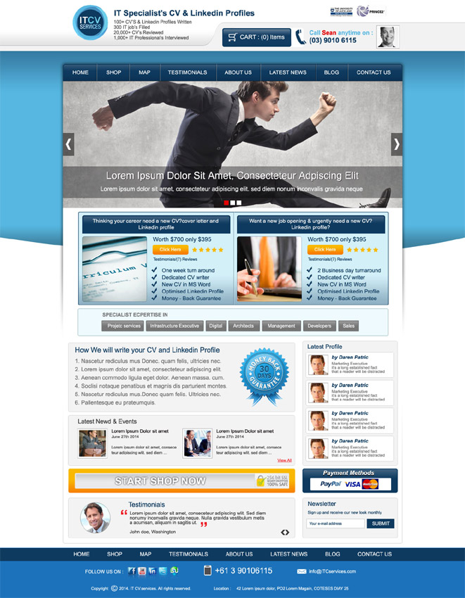 Diseño Wordpress por DesignXyz para ITCV Services | Diseño #4133786