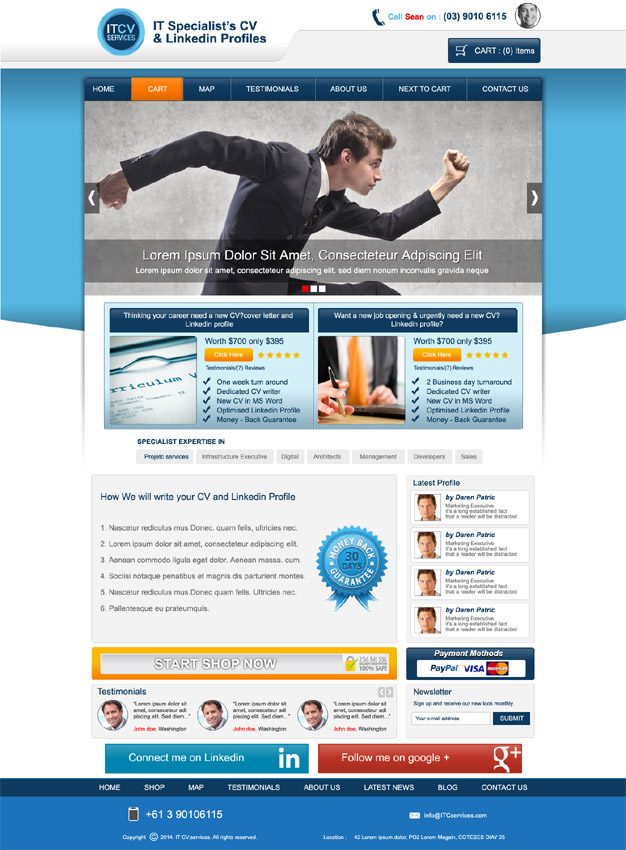 Diseño Wordpress por DesignXyz para ITCV Services | Diseño #4200412
