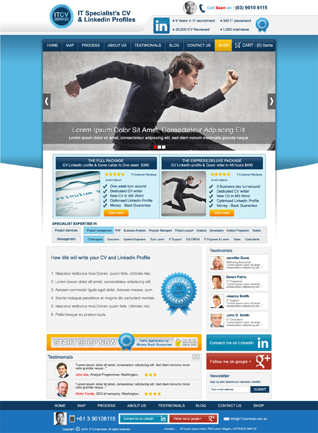 Diseño Wordpress por DesignXyz para ITCV Services | Diseño #4278652