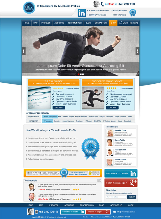 Diseño Wordpress por DesignXyz para ITCV Services | Diseño #4287306