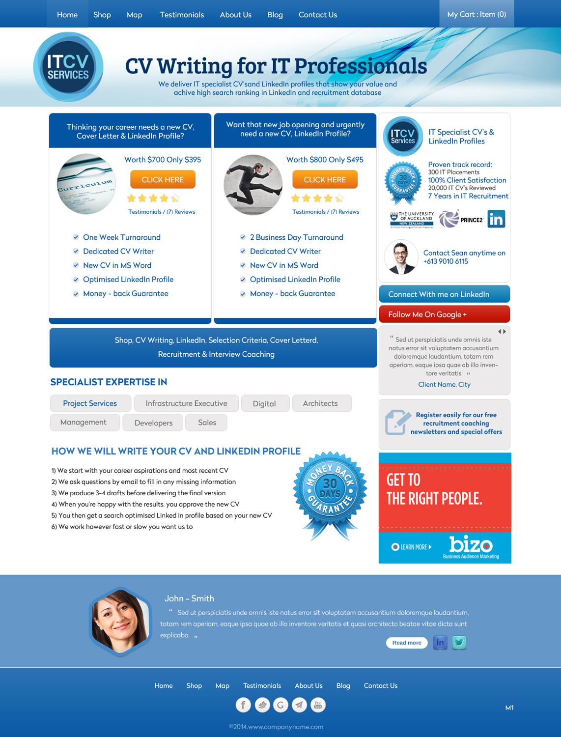 Wordpress Design by pb for ITCV Services | Design #4039121