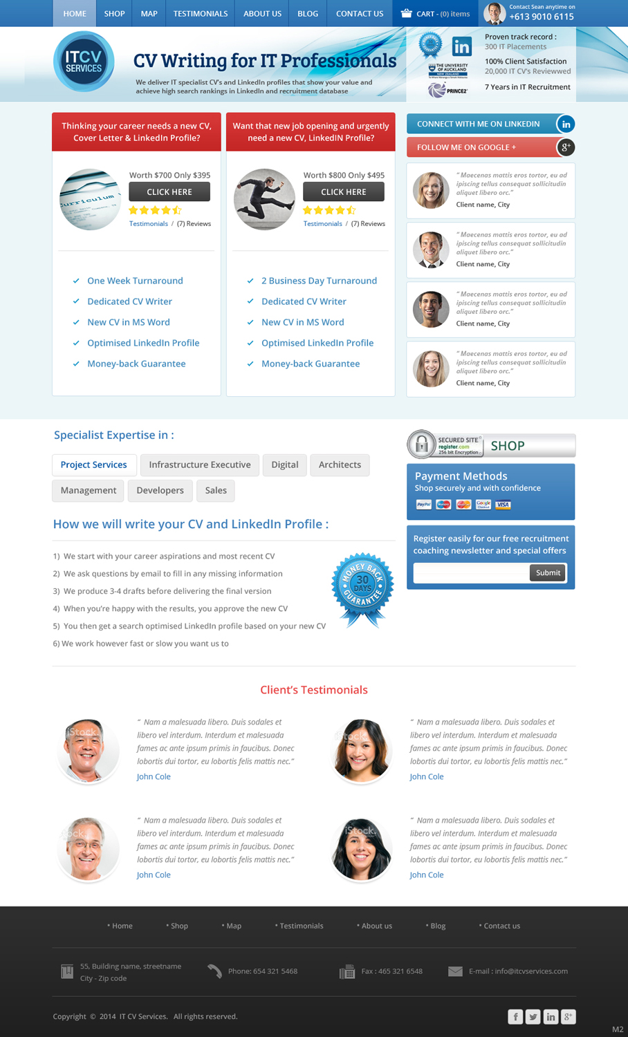 Wordpress Design by pb for ITCV Services | Design #4103533