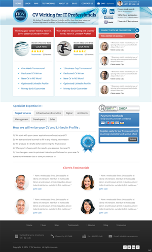 Diseño Wordpress por pb para ITCV Services | Diseño: #4103533