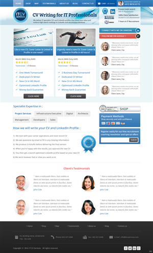 Diseño Wordpress por pb para ITCV Services | Diseño: #4103537