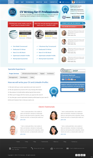 Diseño Wordpress por pb para ITCV Services | Diseño: #4114611