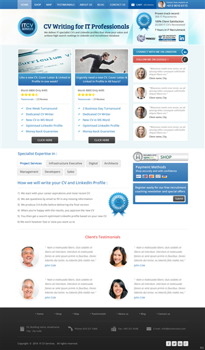 Diseño Wordpress por pb para ITCV Services | Diseño: #4114613