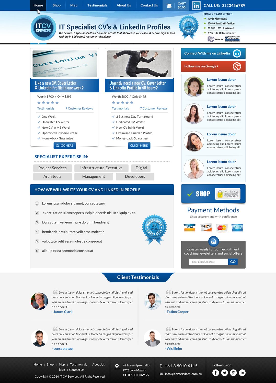 Wordpress Design by Sbss for ITCV Services | Design #4106600