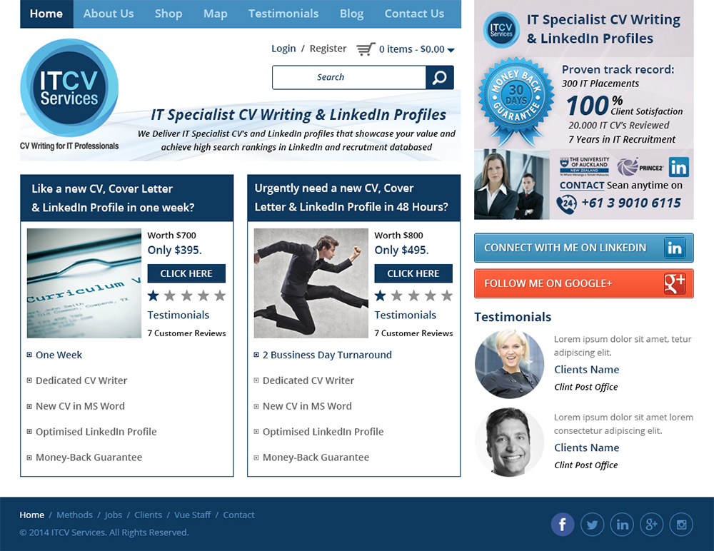 Diseño Wordpress por Creative Usha para ITCV Services | Diseño #4094925