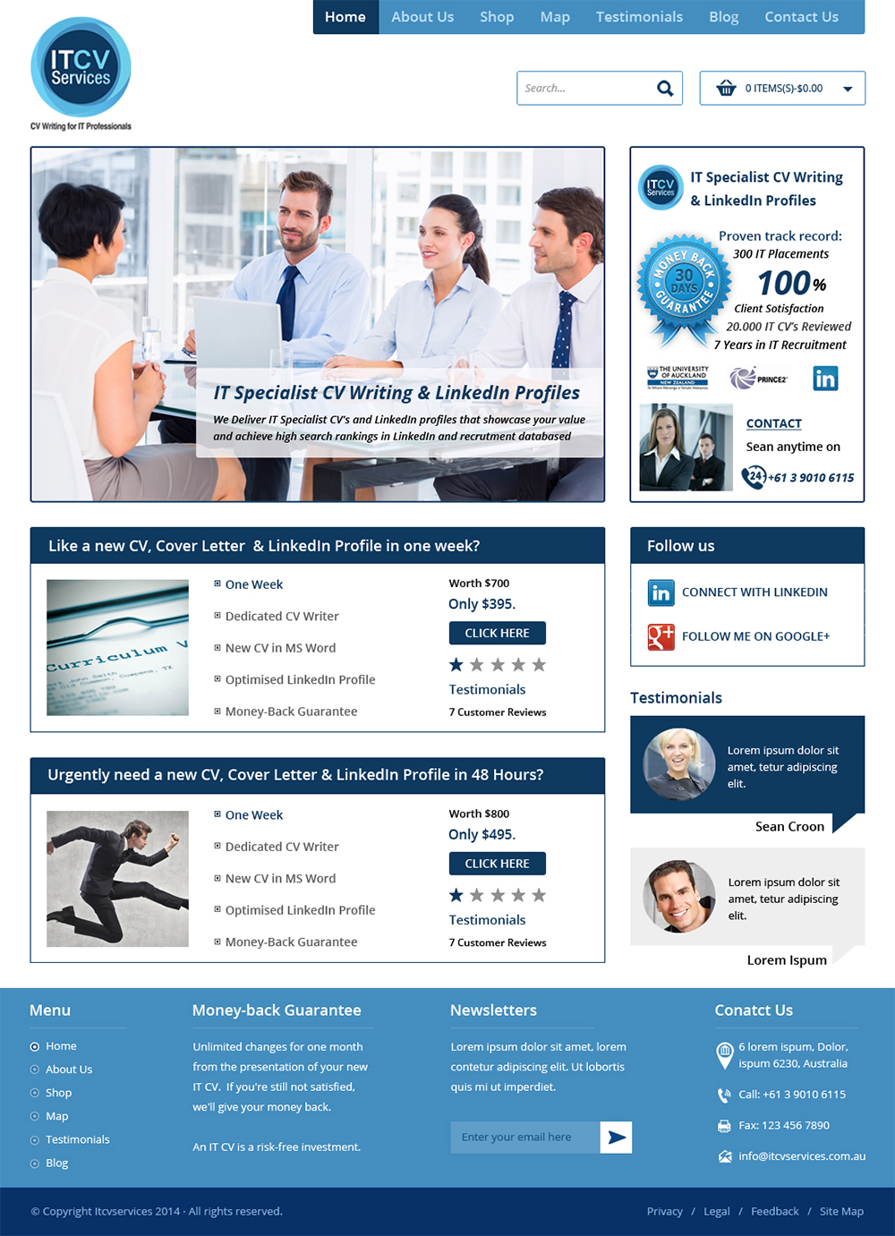 Diseño Wordpress por Creative Usha para ITCV Services | Diseño #4100946