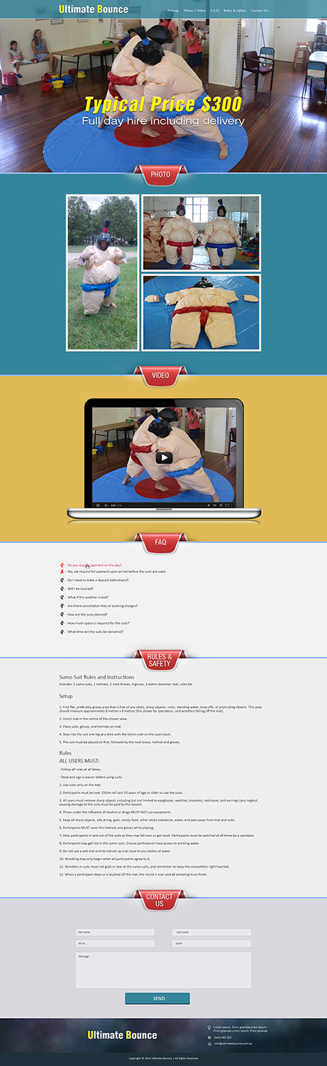 Web Design by Tanvir for ultimate bounce | Design #4080573