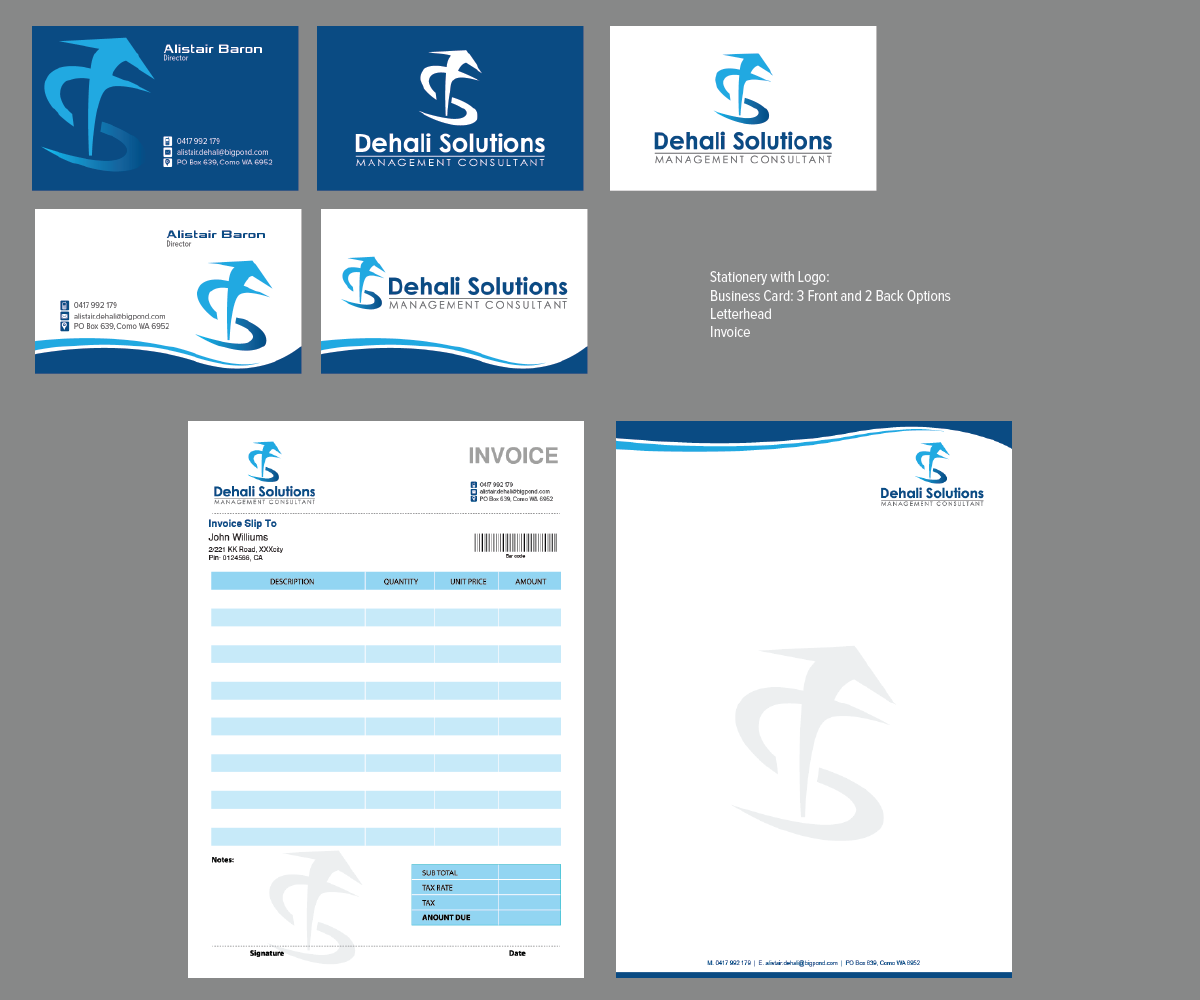 Stationery Design by kousik for Dehali Solutions | Design #4042732