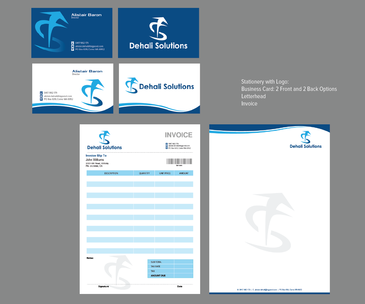 Schreibwaren-Design von kousik für Dehali Solutions | Design #4049709