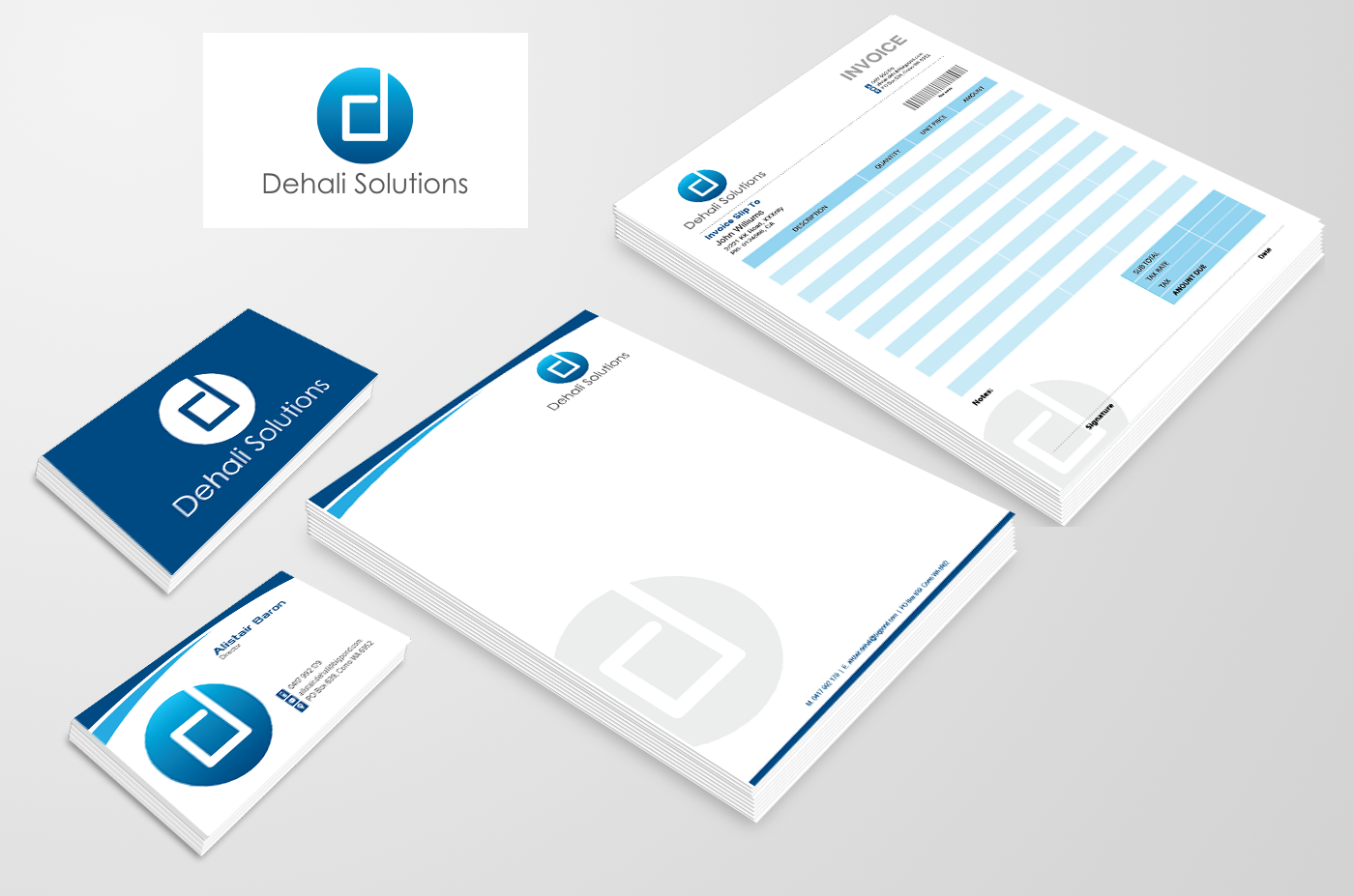 Stationery Design by kousik for Dehali Solutions | Design #4090534