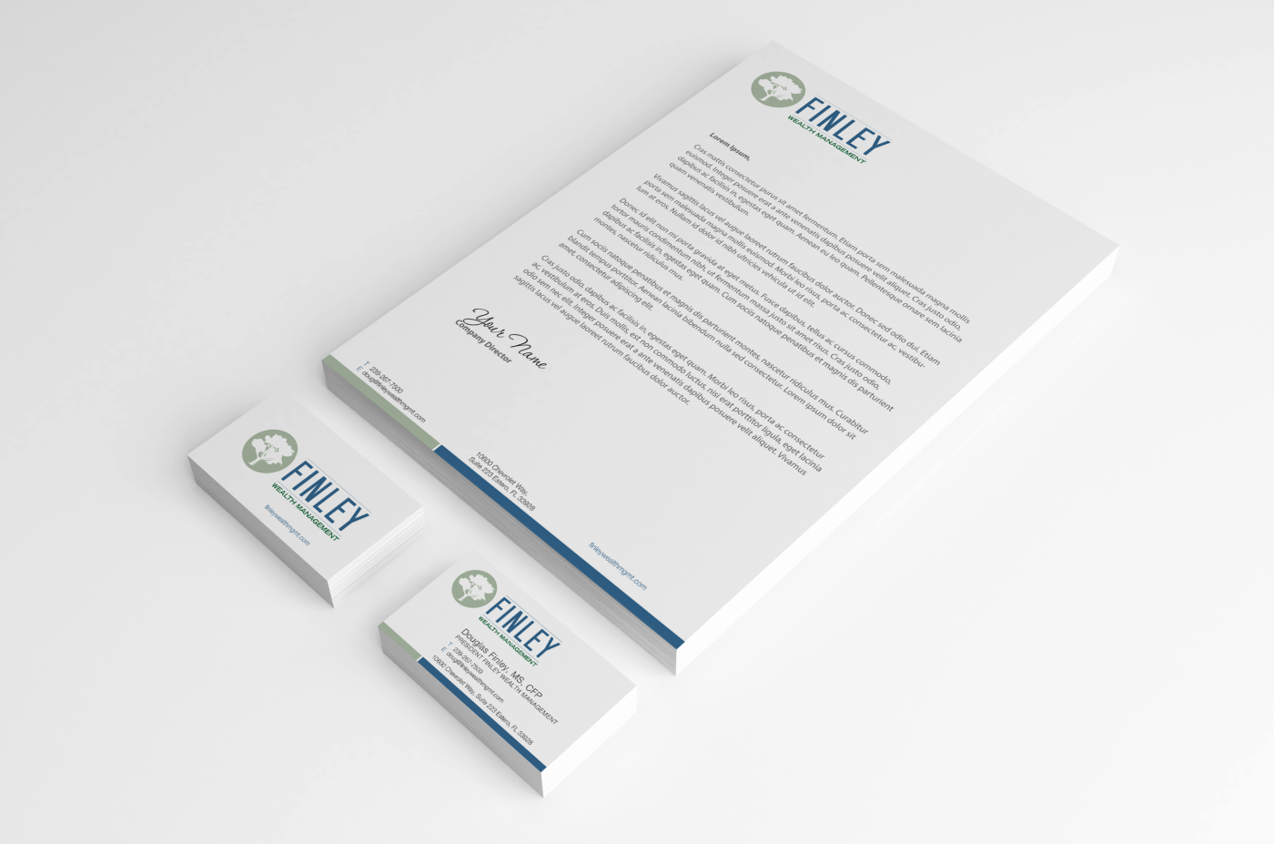 Design de Papeterie par HYPdesign pour Finley Wealth Management | Design #4034479