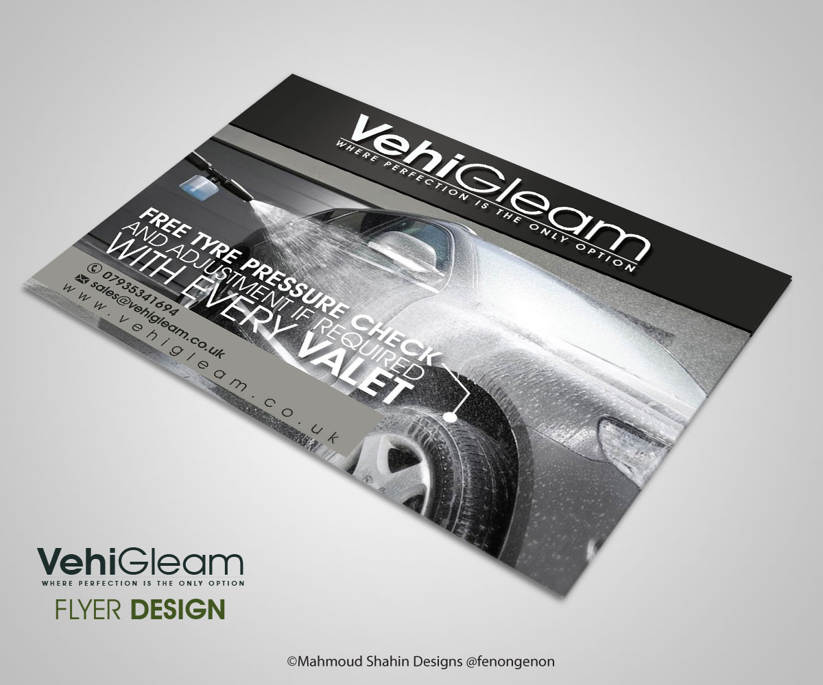 Flyer Design by Mahmoud Shahin for VehiGleam | Design #4032532