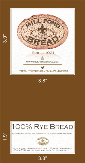 Label Design by RolandT for Mill Pond Bread | Design: #4057287