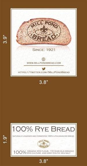 Label Design by RolandT for Mill Pond Bread | Design: #4057290