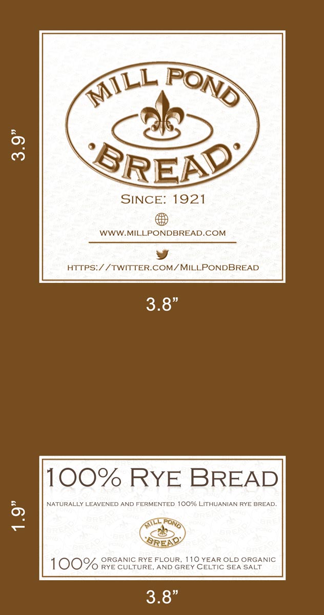 Label Design by RolandT for Mill Pond Bread | Design #4057292