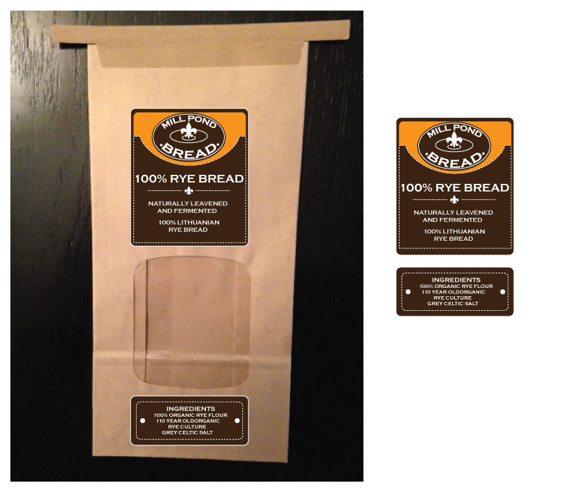 Label Design by lavinia for Mill Pond Bread | Design #4067684