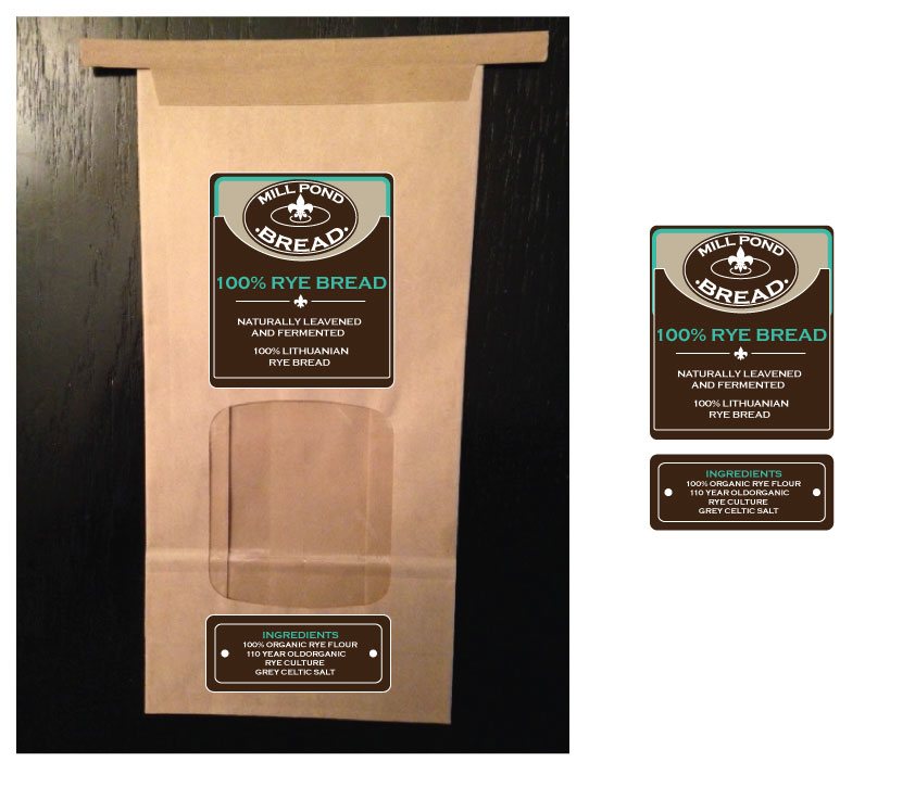 Label Design by lavinia for Mill Pond Bread | Design #4067687