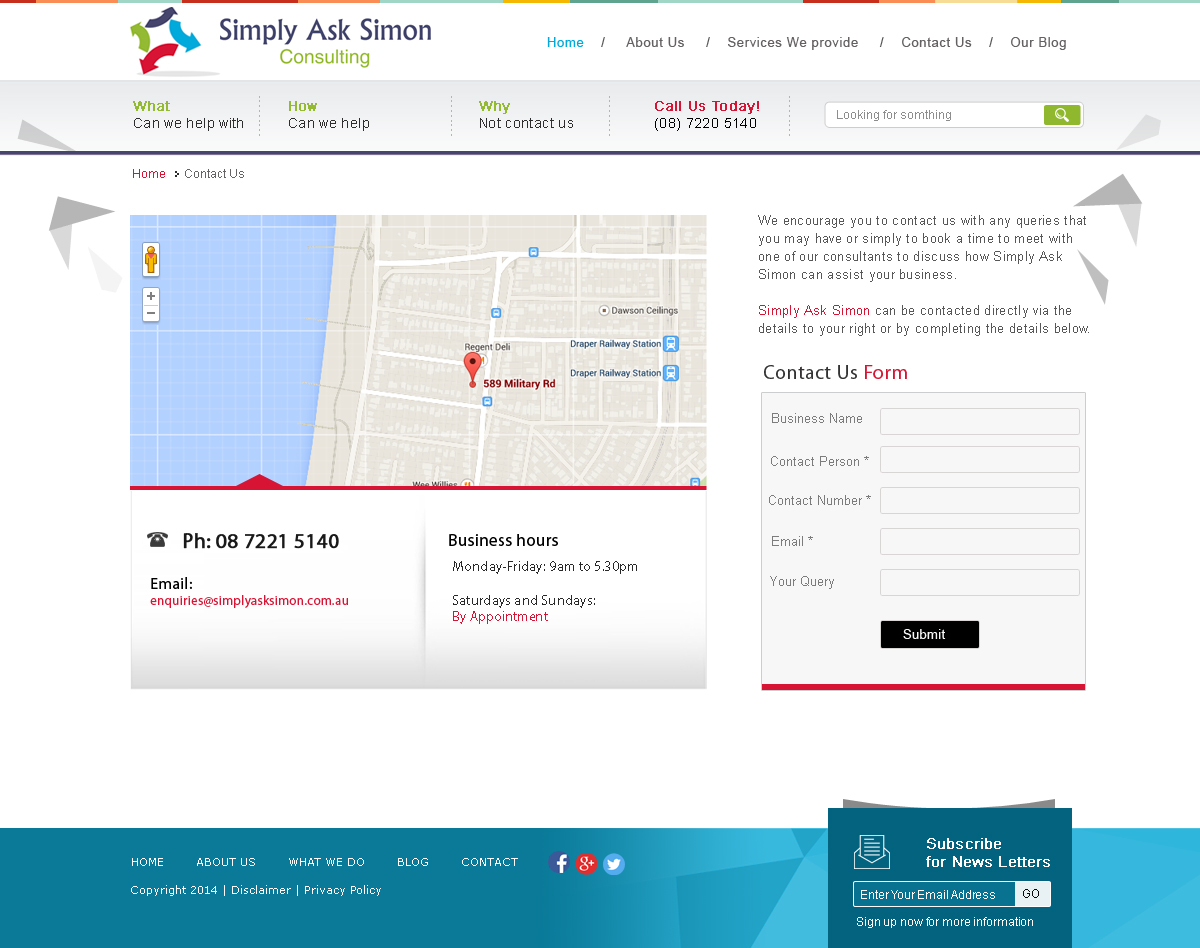 Web Design by sonaldesign for Simply Ask Simon Consulting | Design #4847821