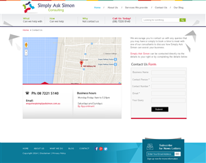 Web Design by sonaldesign for Simply Ask Simon Consulting | Design: #4847821