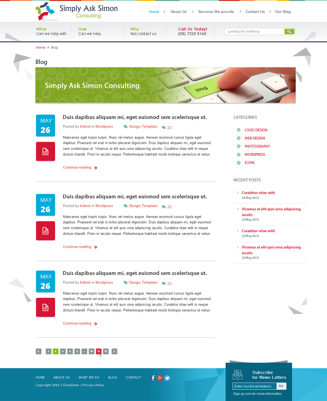 Web Design by sonaldesign for Simply Ask Simon Consulting | Design #4850165