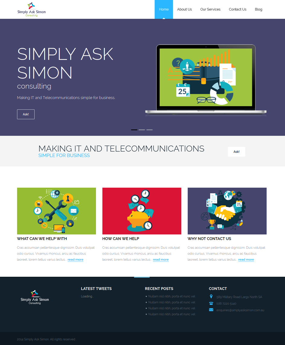 Web Design by Luzmiladdl for Simply Ask Simon Consulting | Design #4843933