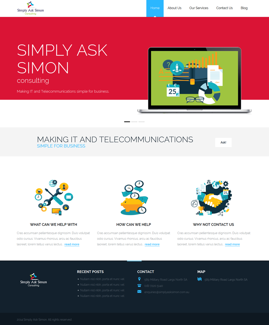 Web Design by Luzmiladdl for Simply Ask Simon Consulting | Design #4849562
