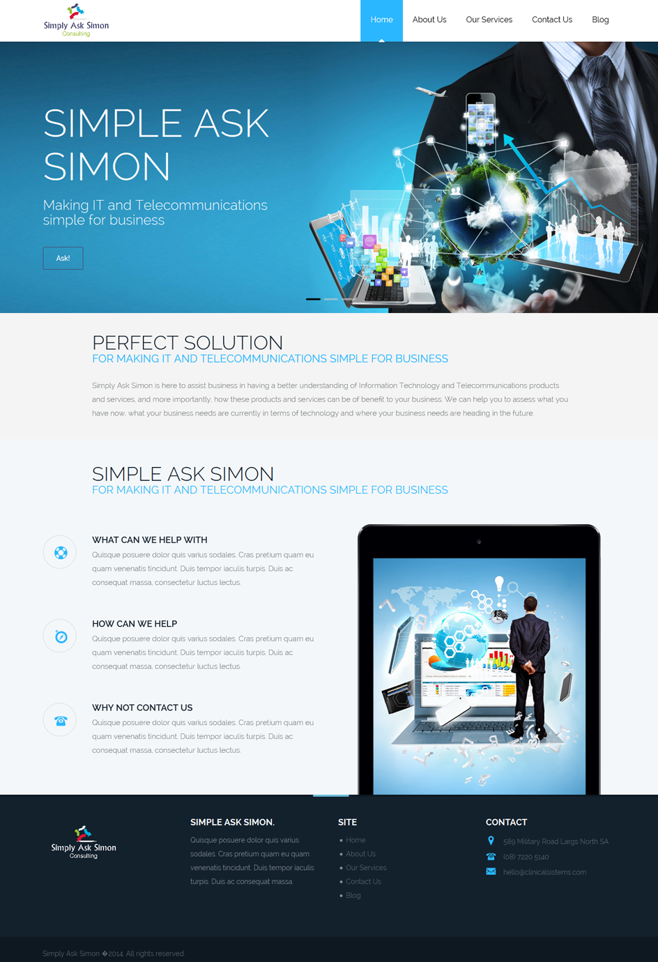 Web Design by Luzmiladdl for Simply Ask Simon Consulting | Design #4862198